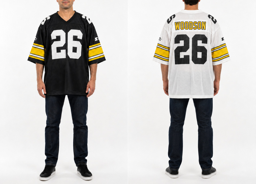 Vintage 1996 Starter Rod Woodson #26 Steelers Reversible Jersey XL 52 NFL